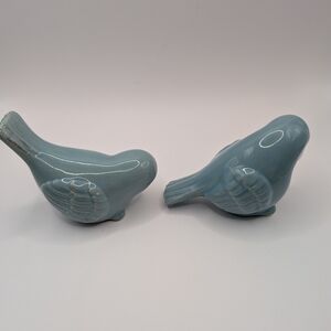Elegant Sky Blue Bird Figurines